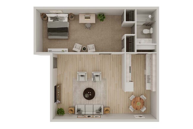 1X1 - 563 SQ. FT. A6 floor plan